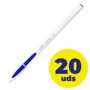 BIC Cristal Up Bolígrafo de Tinta de Aceite Azul, 1,2 mm (Set de 20 unidades)